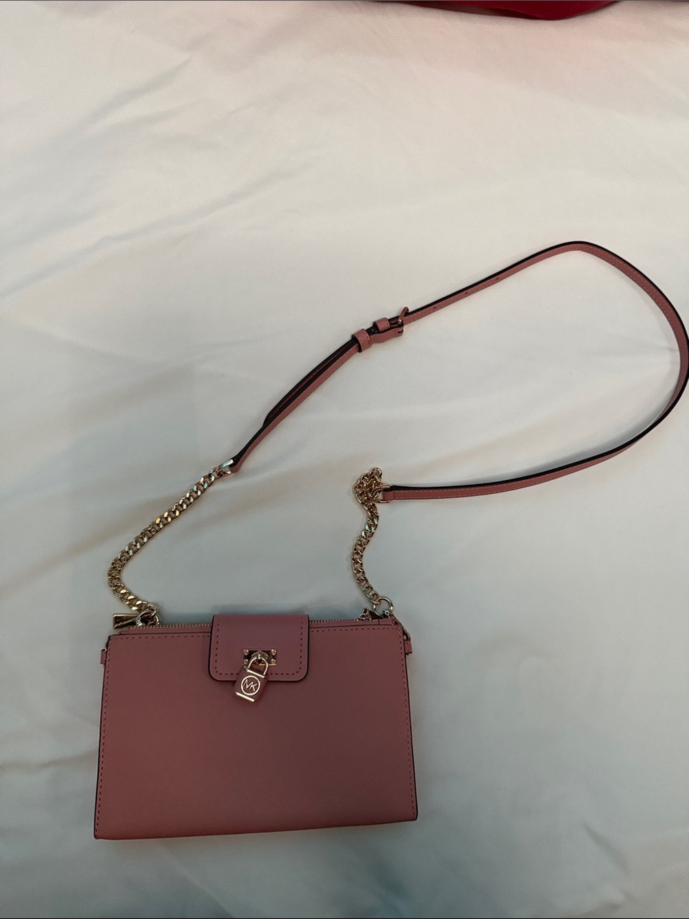 MICHAEL Michael Kors Dusty Rose Crossbody with Gold Chain